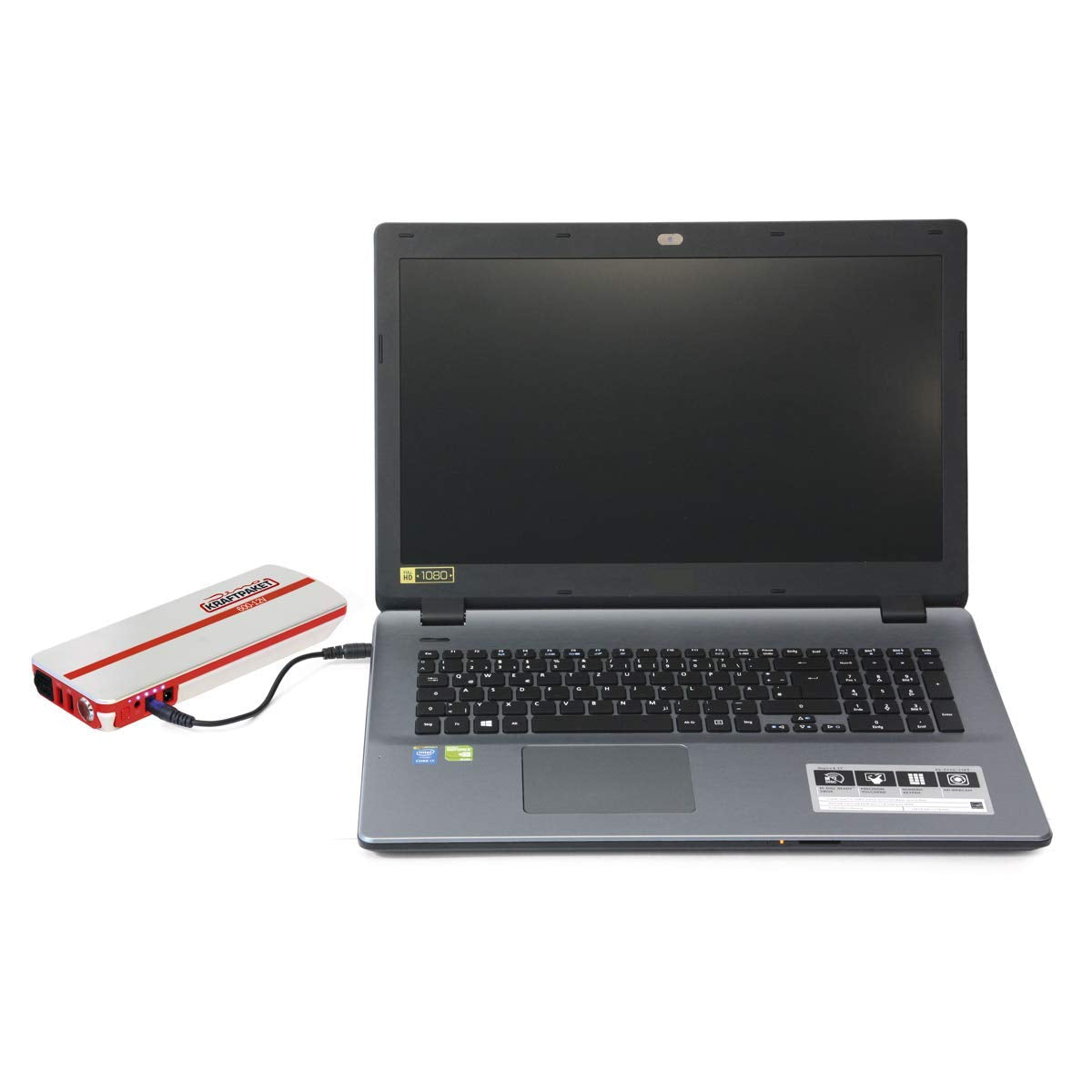 Dino KRAFTPAKET 12V-600A Starthilfegerät 66.6Wh 18000mAh | KFZ Starthilfe Powerbank für Diesel & Benziner | Autobatterie Motorradbatterie |Blei-Säure, GEL, EFB, AGM-Batterie | Für Auto Motorrad Boot