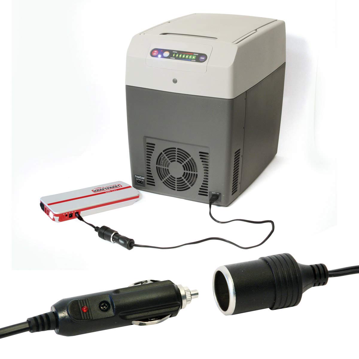 Dino KRAFTPAKET 12V-600A Starthilfegerät 66.6Wh 18000mAh | KFZ Starthilfe Powerbank für Diesel & Benziner | Autobatterie Motorradbatterie |Blei-Säure, GEL, EFB, AGM-Batterie | Für Auto Motorrad Boot