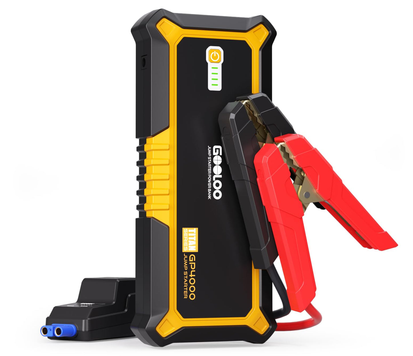 GOOLOO GP4000 Starthilfe Powerbank, 4000A Auto Starthilfe 12V (Alle Benzin und Bis Zu 10L-Diesel) Supersafe Powerbank Starthilfe mit LED, Tragbare Auto Batterie Booster mit Starthilfekabel