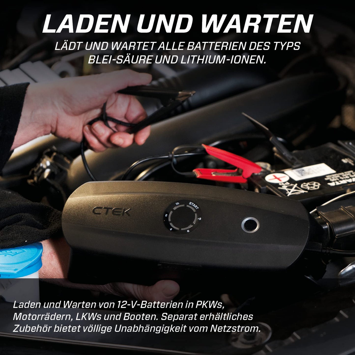 CTEK CS Free, 12V Starthilfe Alternative, Adaptiver Booster, Tragbares Batterieladegerät, Intelligenter Batterieerhalter, 4-in-1 Ladegerät Power Bank, Solar Power Bank für Auto, Telefon, Computer