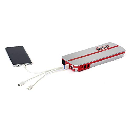 Dino KRAFTPAKET 12V-600A Starthilfegerät 66.6Wh 18000mAh | KFZ Starthilfe Powerbank für Diesel & Benziner | Autobatterie Motorradbatterie |Blei-Säure, GEL, EFB, AGM-Batterie | Für Auto Motorrad Boot