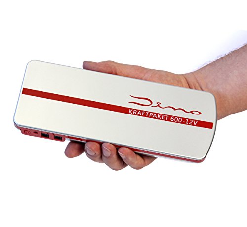 Dino KRAFTPAKET 12V-600A Starthilfegerät 66.6Wh 18000mAh | KFZ Starthilfe Powerbank für Diesel & Benziner | Autobatterie Motorradbatterie |Blei-Säure, GEL, EFB, AGM-Batterie | Für Auto Motorrad Boot