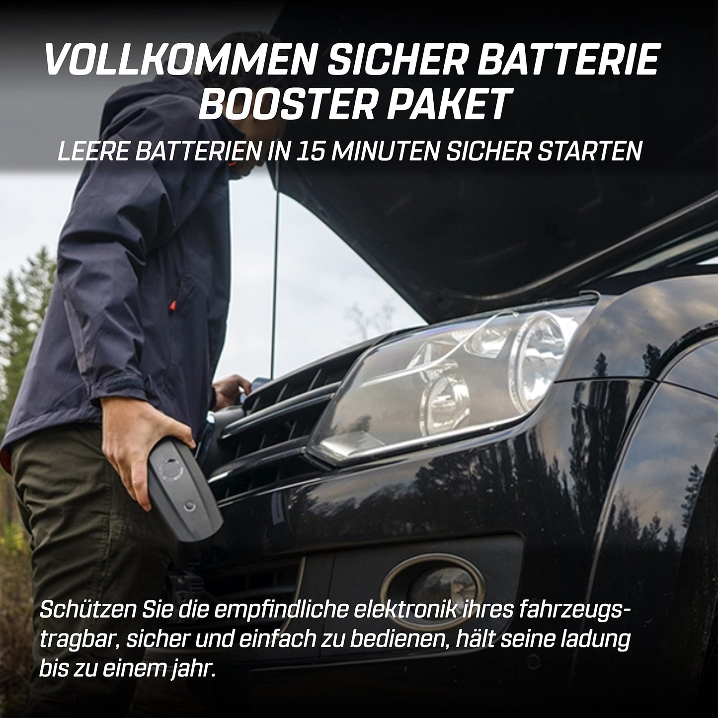 CTEK CS Free, 12V Starthilfe Alternative, Adaptiver Booster, Tragbares Batterieladegerät, Intelligenter Batterieerhalter, 4-in-1 Ladegerät Power Bank, Solar Power Bank für Auto, Telefon, Computer